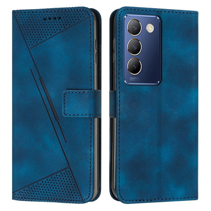 For vivo Y100 IDN Dream Triangle Leather Phone Case with Lanyard(Blue) - vivo Cases by buy2fix | Online Shopping UK | buy2fix