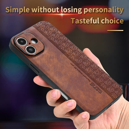 For iPhone 16 Plus AZNS 3D Embossed Skin Feel Phone Case(Brown) - iPhone 16 Plus Cases by AZNS | Online Shopping UK | buy2fix