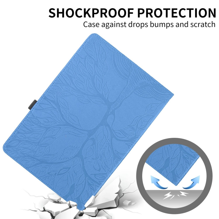 For iPad Pro 11 2024 Tree Life Embossed Rotation Leather Smart Tablet Case(Blue) - iPad Pro 11 2024 Cases by buy2fix | Online Shopping UK | buy2fix