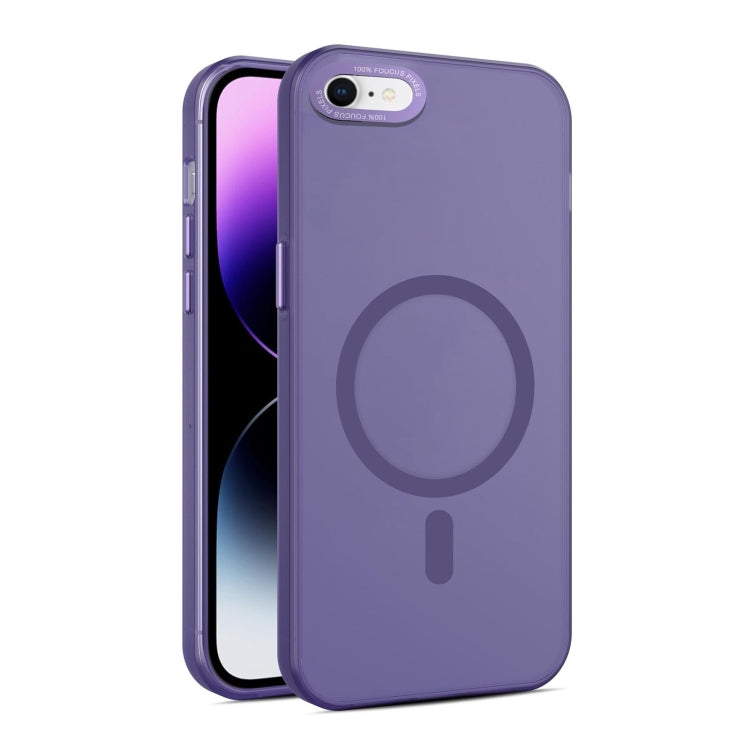 For iPhone SE 2022 / 2020 / 8 / 7 MagSafe Frosted Translucent Mist Phone Case(Dark Purple) - iPhone SE 2022 / 2020 / 8 / 7 Cases by buy2fix | Online Shopping UK | buy2fix