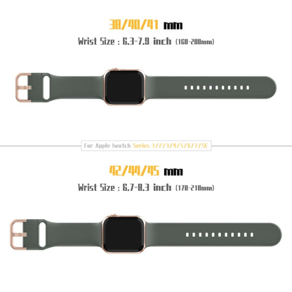 For Apple Watch Ultra 49mm Pin Buckle Silicone Watch Band(Olive) - Watch Bands by buy2fix | Online Shopping UK | buy2fix