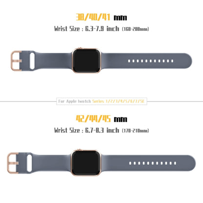 For Apple Watch Series 8 45mm Pin Buckle Silicone Watch Band(Blue Grey) - Watch Bands by buy2fix | Online Shopping UK | buy2fix