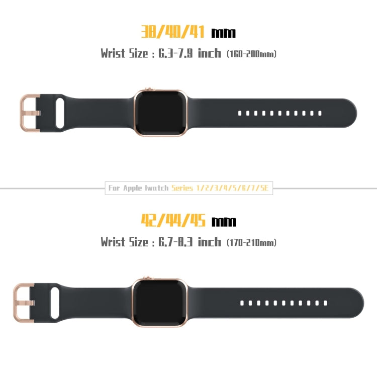 For Apple Watch Series 7 45mm Pin Buckle Silicone Watch Band(Dark Grey) - Watch Bands by buy2fix | Online Shopping UK | buy2fix