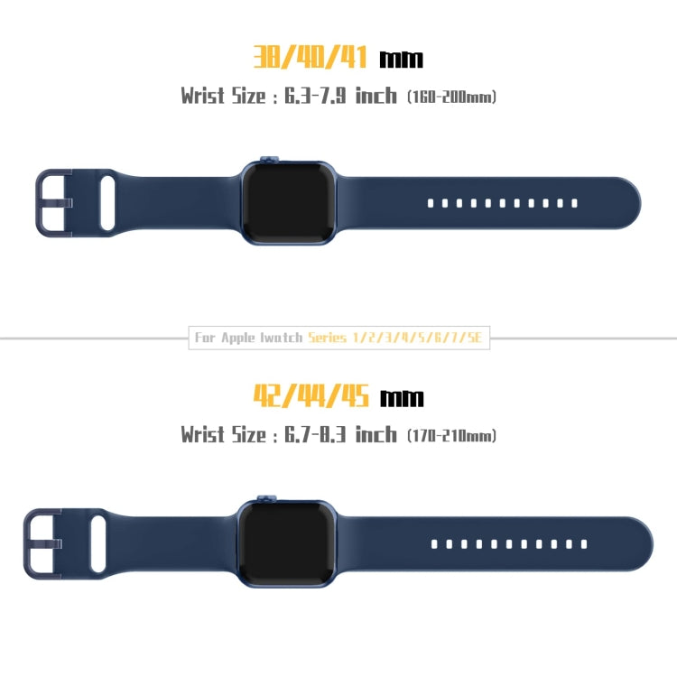 For Apple Watch SE 40mm Pin Buckle Silicone Watch Band(Abyss Blue) - Watch Bands by buy2fix | Online Shopping UK | buy2fix