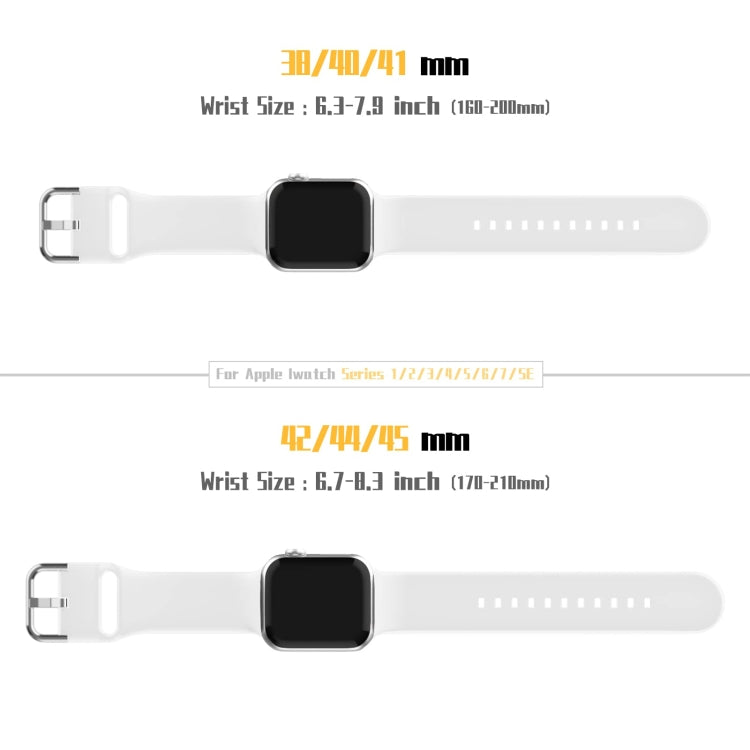 For Apple Watch Series 6 40mm Pin Buckle Silicone Watch Band(White) - Watch Bands by buy2fix | Online Shopping UK | buy2fix