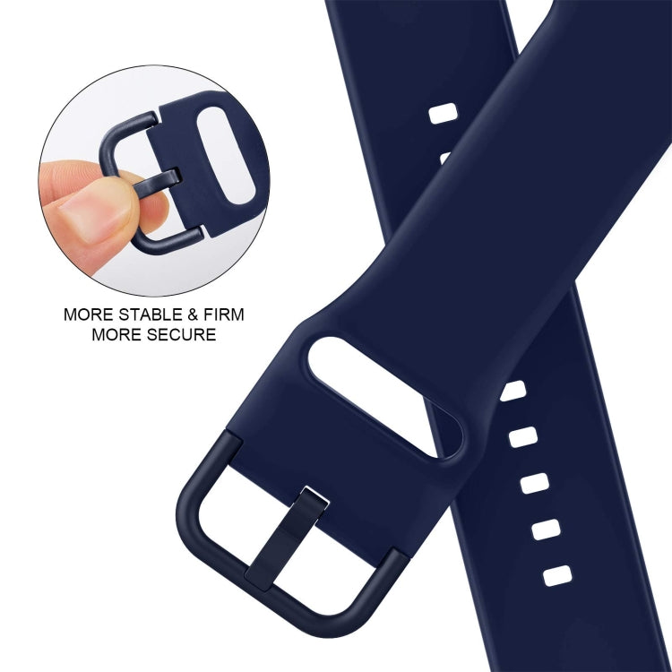 For Apple Watch Series 4 44mm Pin Buckle Silicone Watch Band(Midnight Blue) - Watch Bands by buy2fix | Online Shopping UK | buy2fix