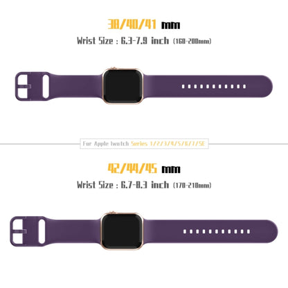 For Apple Watch Series 2 42mm Pin Buckle Silicone Watch Band(Dark Purple) - Watch Bands by buy2fix | Online Shopping UK | buy2fix