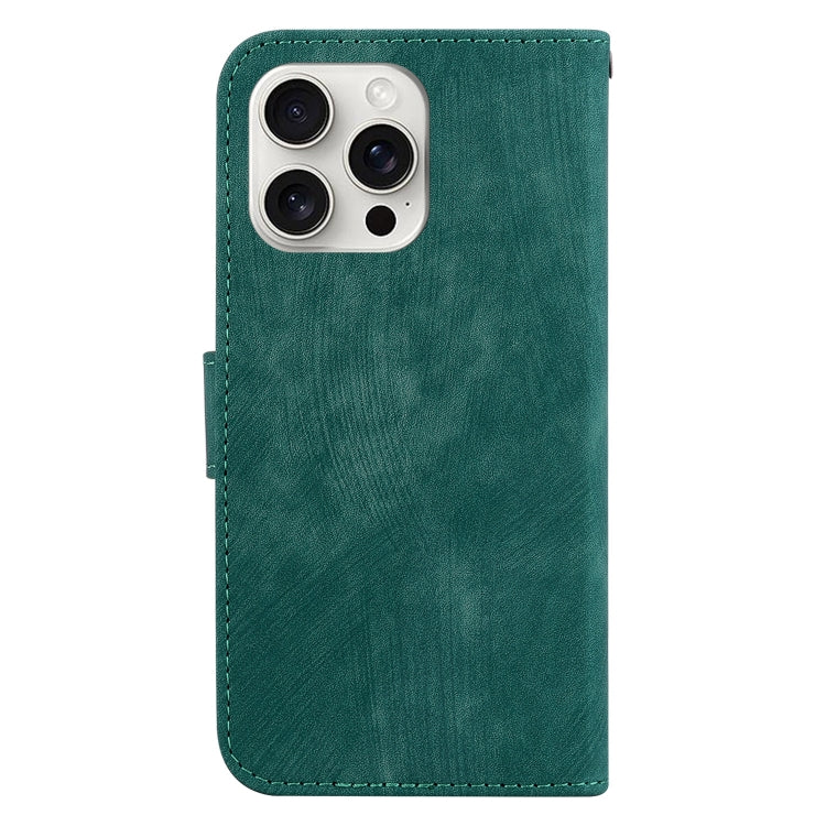 For iPhone 16 Pro Max Little Tiger Embossed Leather Phone Case(Green) - iPhone 16 Pro Max Cases by buy2fix | Online Shopping UK | buy2fix