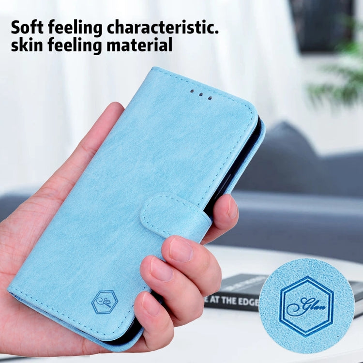 For Google Pixel 9 Skin Feeling Oil Leather Texture PU + TPU Phone Case(Light Blue) - Google Cases by buy2fix | Online Shopping UK | buy2fix