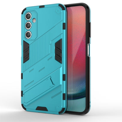 For Samsung Galaxy A25 5G Punk Armor 2 in 1 PC + TPU Shockproof Phone Case with Invisible Holder(Blue) - Galaxy Phone Cases by buy2fix | Online Shopping UK | buy2fix