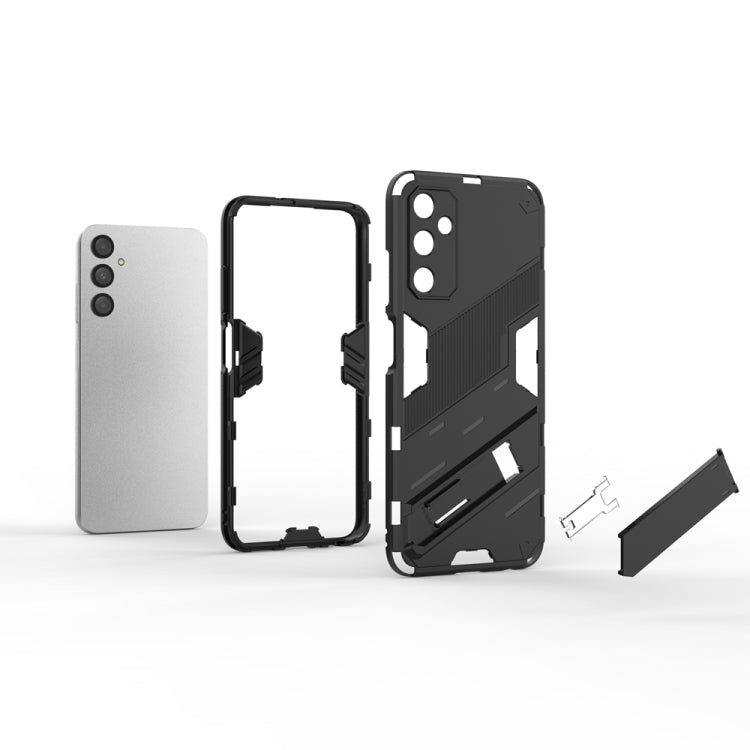 For Samsung Galaxy A05s 4G Punk Armor 2 in 1 PC + TPU Shockproof Phone Case with Invisible Holder(Black) - Galaxy Phone Cases by buy2fix | Online Shopping UK | buy2fix