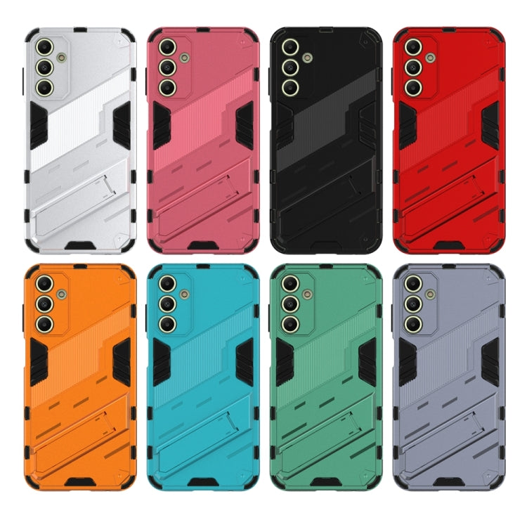 For Samsung Galaxy A15 Punk Armor 2 in 1 PC + TPU Shockproof Phone Case with Invisible Holder(Black) - Galaxy Phone Cases by buy2fix | Online Shopping UK | buy2fix