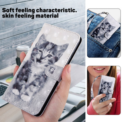 For iPhone 16 3D Painted Leather Phone Case(Smile Cat) - iPhone 16 Cases by buy2fix | Online Shopping UK | buy2fix