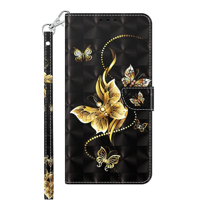 For Samsung Galaxy A15 3D Painted Leather Phone Case(Golden Swallow Butterfly) - Galaxy Phone Cases by buy2fix | Online Shopping UK | buy2fix