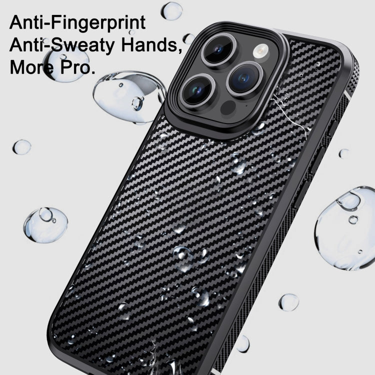 For iPhone 15 Pro Max iPAKY MG Series Carbon Fiber PC + TPU Protective Phone Case(Black) - iPhone 15 Pro Max Cases by iPAKY | Online Shopping UK | buy2fix