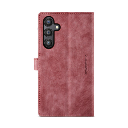 For Samsung Galaxy A35 5G CaseMe C30 Card Slots Zipper Wallet Leather Phone Case(Red) - Galaxy Phone Cases by CaseMe | Online Shopping UK | buy2fix