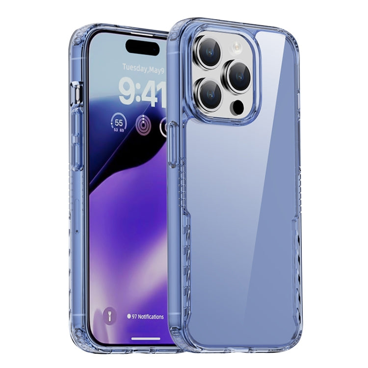 For iPhone 15 Pro Max iPAKY YG Series Transparent PC+TPU Phone Case(Transparent Blue) - iPhone 15 Pro Max Cases by iPAKY | Online Shopping UK | buy2fix