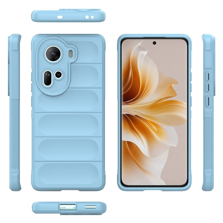 For OPPO Reno11 5G Global Magic Shield TPU + Flannel Phone Case(Light Blue) - Reno11 Cases by buy2fix | Online Shopping UK | buy2fix