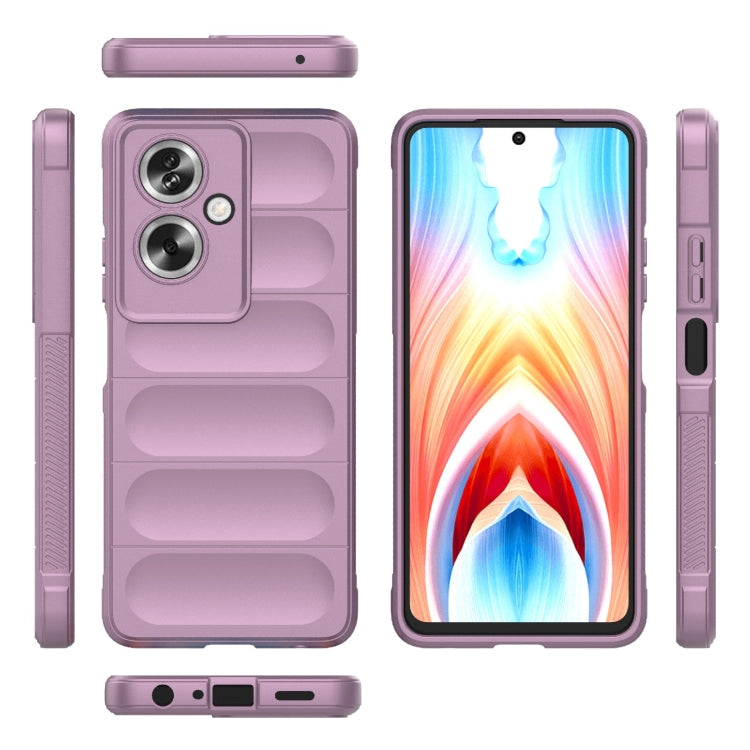 For OPPO A79 5G Global Magic Shield TPU + Flannel Phone Case(Purple) - OPPO Cases by buy2fix | Online Shopping UK | buy2fix