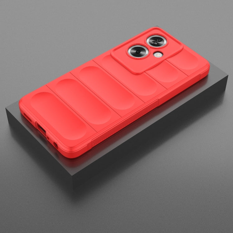 For OPPO A79 5G Global Magic Shield TPU + Flannel Phone Case(Red) - OPPO Cases by buy2fix | Online Shopping UK | buy2fix