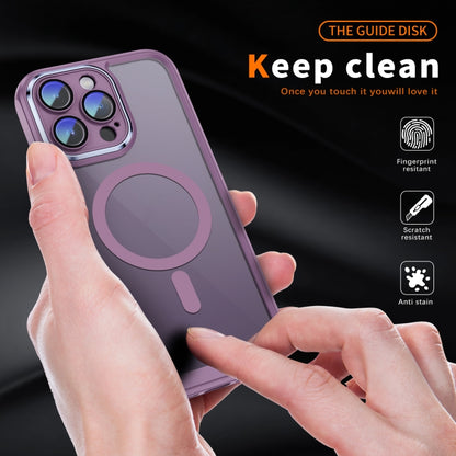 For iPhone 15 Pro MagSafe Magnetic PC + TPU Phone Case with Lens Film(Light Purple) - iPhone 15 Pro Cases by buy2fix | Online Shopping UK | buy2fix