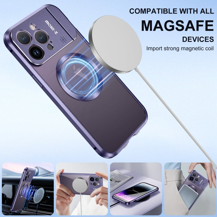 For iPhone 14 Aromatherapy Holder Single-sided MagSafe Magnetic Phone Case(Purple) - iPhone 14 Cases by buy2fix | Online Shopping UK | buy2fix
