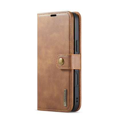 For iPhone 16 Plus DG.MING Crazy Horse Texture Detachable Magnetic Leather Phone Case(Brown) - iPhone 16 Plus Cases by DG.MING | Online Shopping UK | buy2fix