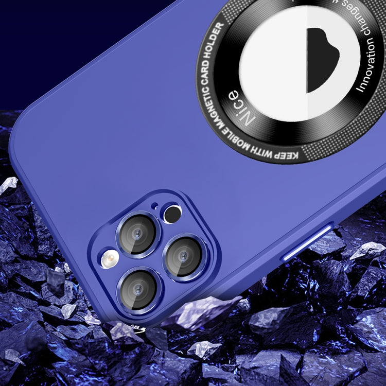 For iPhone 14 Plus Eagle Eye Lens CD Texture MagSafe Magnifier Phone Case(Royal Blue) - iPhone 14 Plus Cases by buy2fix | Online Shopping UK | buy2fix