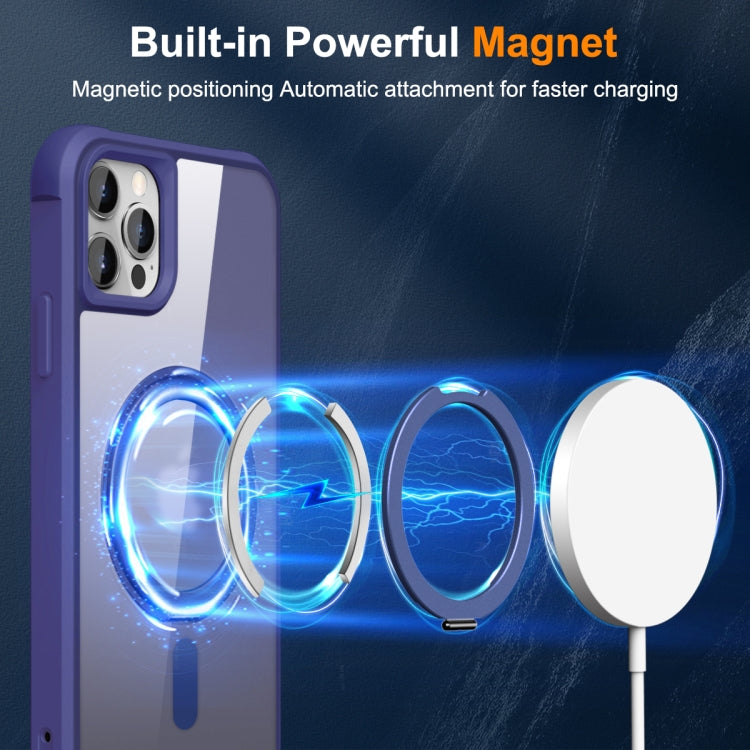For iPhone 13 Pro Max / 12 Pro Max MagSafe Magnetic Rotating Holder Phone Case(Klein Blue) - iPhone 13 Pro Max Cases by buy2fix | Online Shopping UK | buy2fix