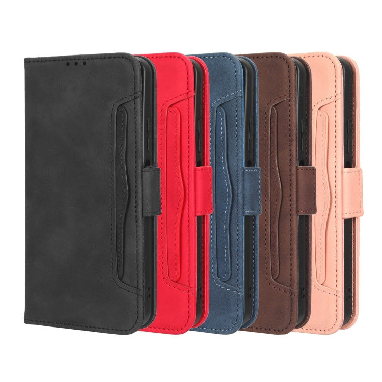 For iPhone 16 Pro Skin Feel Calf Texture Card Slots Leather Phone Case(Black) - iPhone 16 Pro Cases by buy2fix | Online Shopping UK | buy2fix