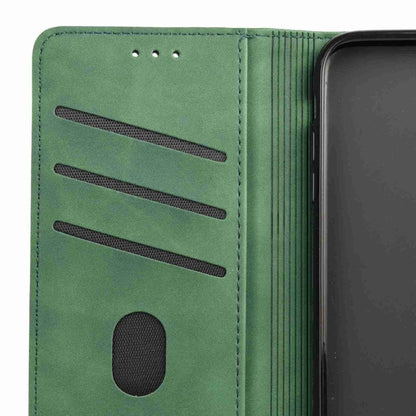 For iPhone 16 Pro Skin Feel Splicing Leather Phone Case(Green) - iPhone 16 Pro Cases by buy2fix | Online Shopping UK | buy2fix