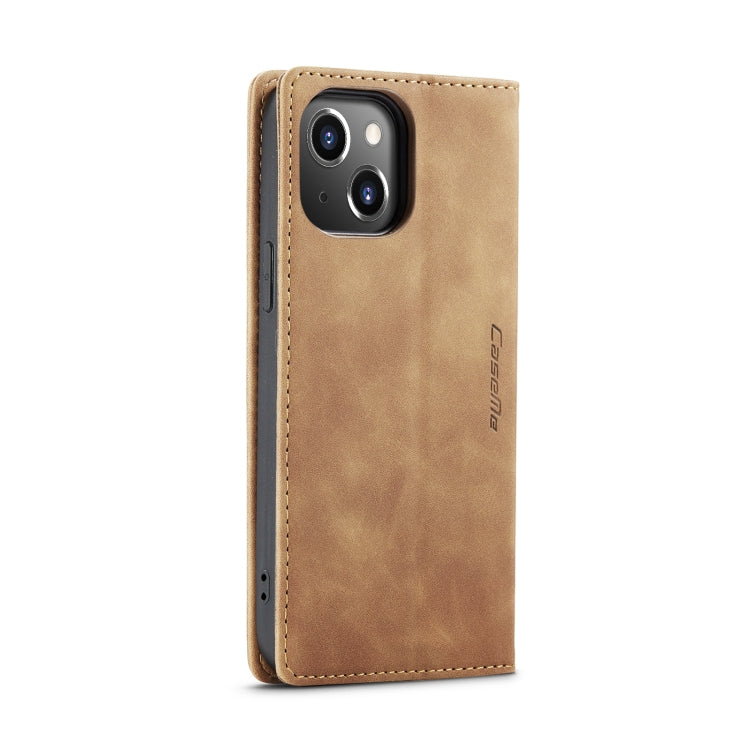 For iPhone 15 Plus CaseMe 013 Multifunctional Horizontal Flip Leather Phone Case(Brown) - iPhone 15 Plus Cases by CaseMe | Online Shopping UK | buy2fix