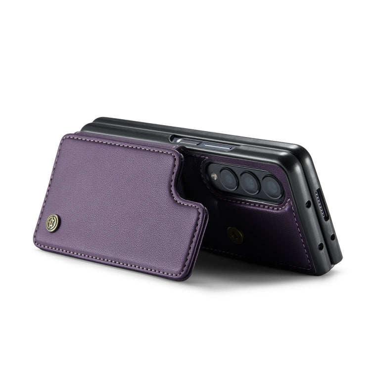 For Samsung Galaxy Z Fold4 5G CaseMe C22 PC+TPU Business Style RFID Anti-theft Leather Phone Case(Purple) - Galaxy Z Fold4 5G Cases by CaseMe | Online Shopping UK | buy2fix