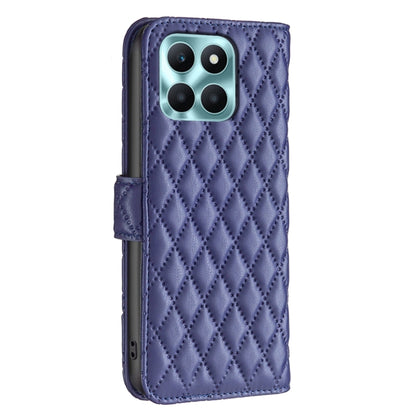 For Honor X6a Diamond Lattice Wallet Flip Leather Phone Case(Blue) - Honor Cases by buy2fix | Online Shopping UK | buy2fix