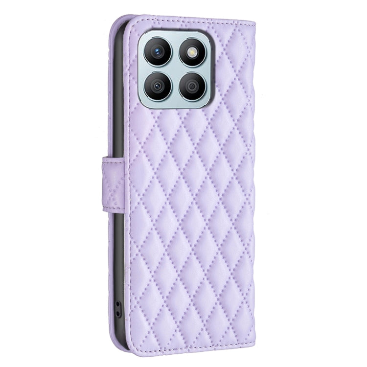 For Honor X8b Diamond Lattice Wallet Flip Leather Phone Case(Purple) - Honor Cases by buy2fix | Online Shopping UK | buy2fix