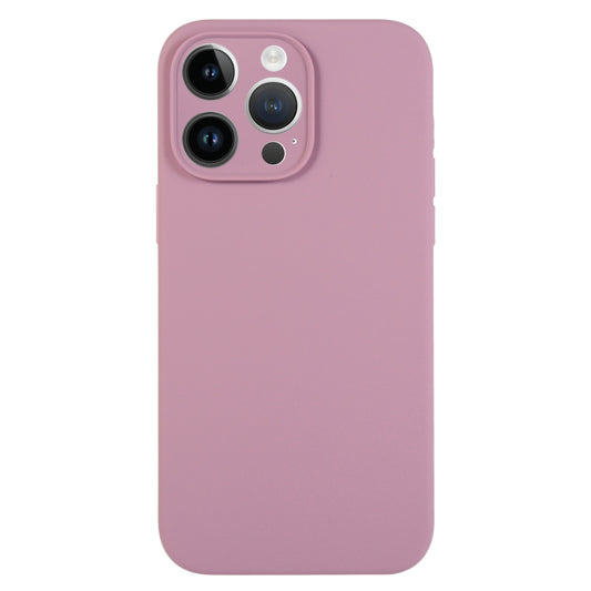 For iPhone 14 Pro Pure Color Liquid Silicone Fine Pore Phone Case(Black Currant) - iPhone 14 Pro Cases by buy2fix | Online Shopping UK | buy2fix