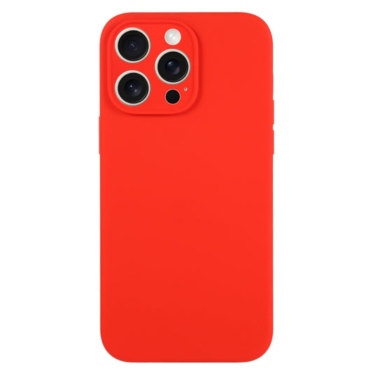 For iPhone 16 Pro Max Pure Color Liquid Silicone Fine Pore Phone Case(Red) - iPhone 16 Pro Max Cases by buy2fix | Online Shopping UK | buy2fix