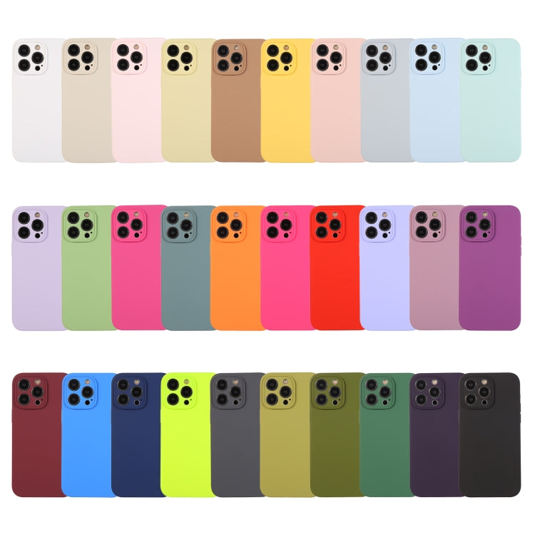 For iPhone 15 Pro Pure Color Liquid Silicone Fine Pore Phone Case(Black) - iPhone 15 Pro Cases by buy2fix | Online Shopping UK | buy2fix