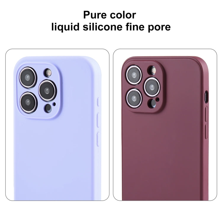 For iPhone 16 Pro Pure Color Liquid Silicone Fine Pore Phone Case(Sand Pink) - iPhone 16 Pro Cases by buy2fix | Online Shopping UK | buy2fix