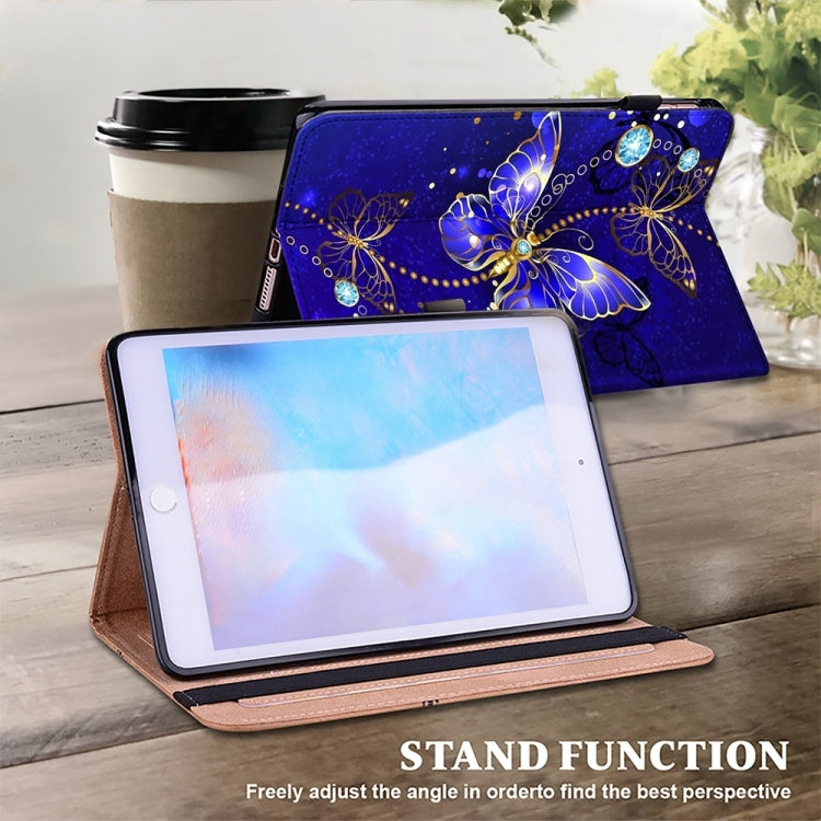 For Samsung Galaxy Tab S7+ / S8+ / S9+ Crystal Texture Painted Leather Tablet Case(Diamond Butterflies) - Galaxy Tab S9+ Cases by buy2fix | Online Shopping UK | buy2fix