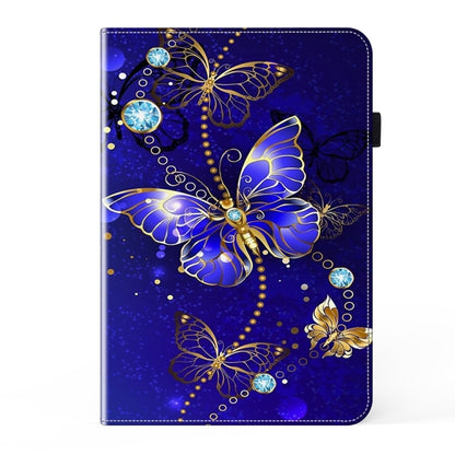 For Samsung Galaxy Tab S7 / S8 / S9 Crystal Texture Painted Leather Tablet Case(Diamond Butterflies) - Galaxy Tab S9 Cases by buy2fix | Online Shopping UK | buy2fix