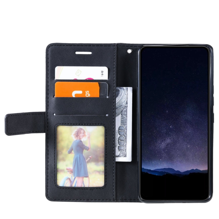 For Google Pixel 9 Skin Feel Splicing Leather Phone Case(Black) - Google Cases by buy2fix | Online Shopping UK | buy2fix