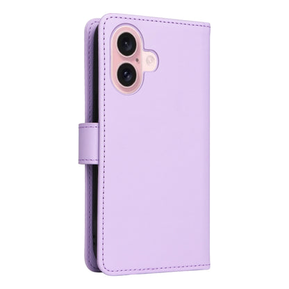 For iPhone 16 Plus BETOPNICE BN-005 2 in 1 Detachable Imitate Genuine Leather Phone Case(Light Purple) - iPhone 16 Plus Cases by BETOPNICE | Online Shopping UK | buy2fix