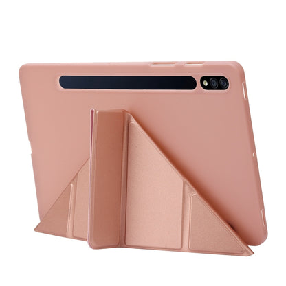 For Samsung Galaxy Tab S9 Deformation Silicone Leather Tablet Case(Black) - Galaxy Tab S9 Cases by buy2fix | Online Shopping UK | buy2fix