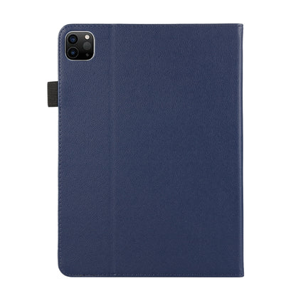 For iPad Pro 11 2024 Litchi Texture Leather Sucker Tablet Case(Dark Blue) - iPad Pro 11 2024 Cases by buy2fix | Online Shopping UK | buy2fix