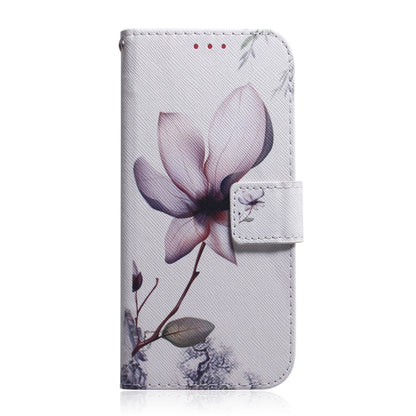 For Motorola Moto G Power 5G 2024 Coloured Drawing Flip Leather Phone Case(Magnolia) - Motorola Cases by buy2fix | Online Shopping UK | buy2fix