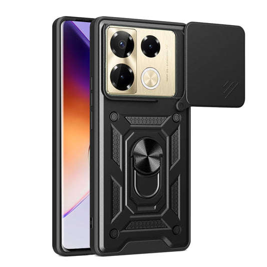 For Infinix Note 40 Pro/40 Pro+ 5G Sliding Camera Cover Design TPU+PC Phone Case(Black) - Infinix Cases by buy2fix | Online Shopping UK | buy2fix