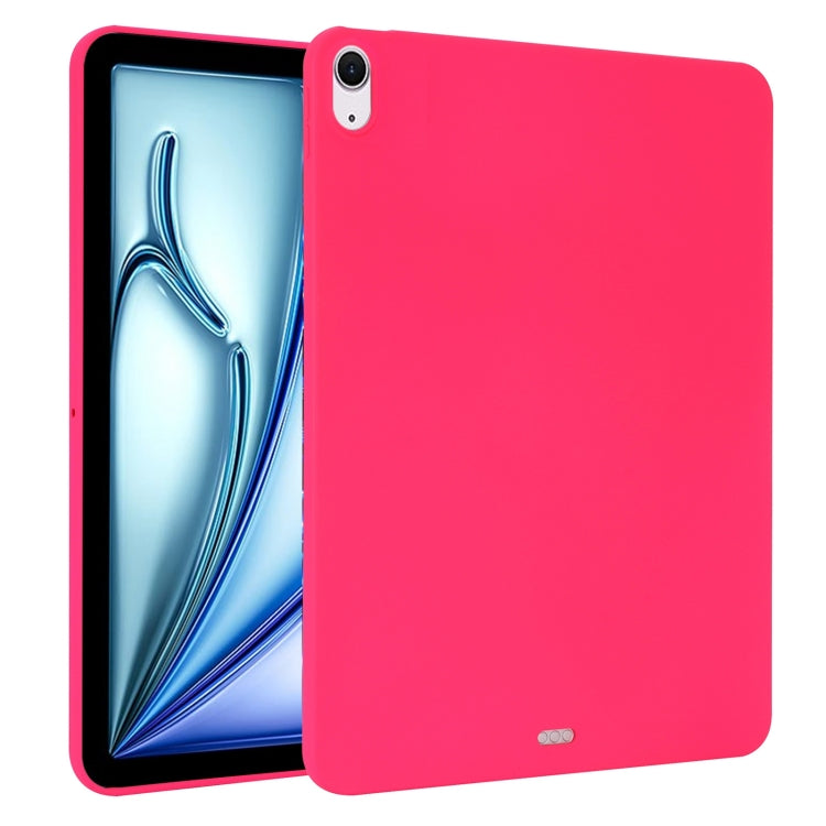 For iPad Air 11 2024 / 2025 Oil Spray Skin-friendly TPU Tablet Case(Rose Red) - iPad Air 11 2025 / 2024 Cases by buy2fix | Online Shopping UK | buy2fix