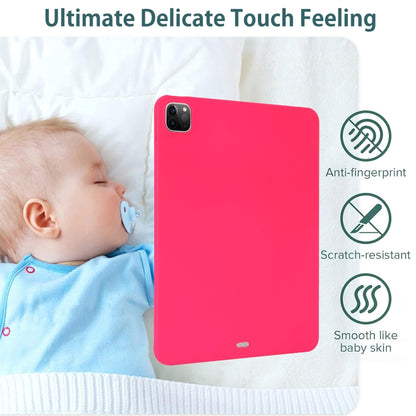 For iPad Air 11 2024 / 2025 Oil Spray Skin-friendly TPU Tablet Case(Rose Red) - iPad Air 11 2025 / 2024 Cases by buy2fix | Online Shopping UK | buy2fix