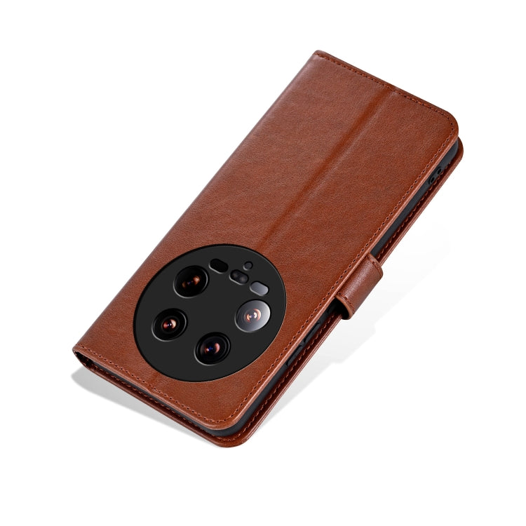 For Xiaomi 14 Ultra AZNS Sheepskin Texture Flip Leather Phone Case(Brown) - 14 Ultra Cases by AZNS | Online Shopping UK | buy2fix